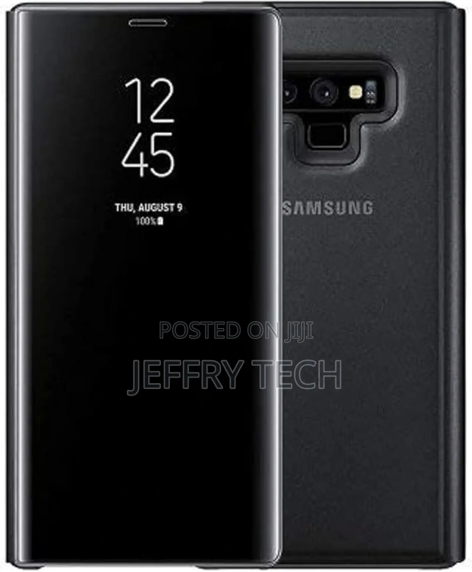 Clear View Standing With Out Sensor for Samsung Note 9-Black