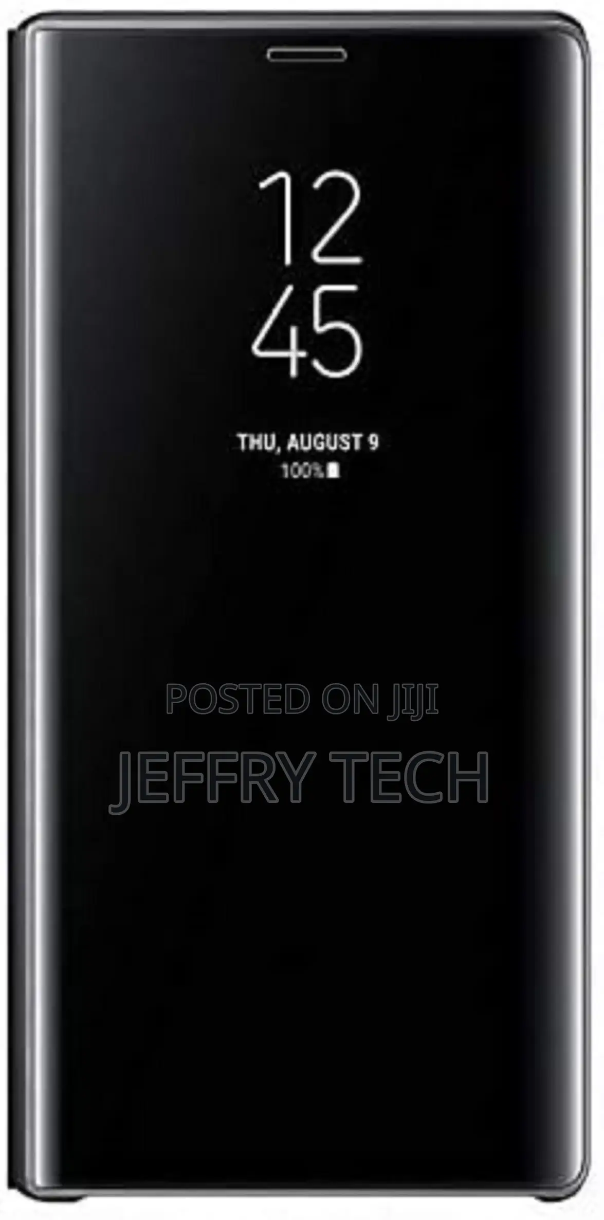 Clear View Standing With Out Sensor for Samsung Note 9-Black