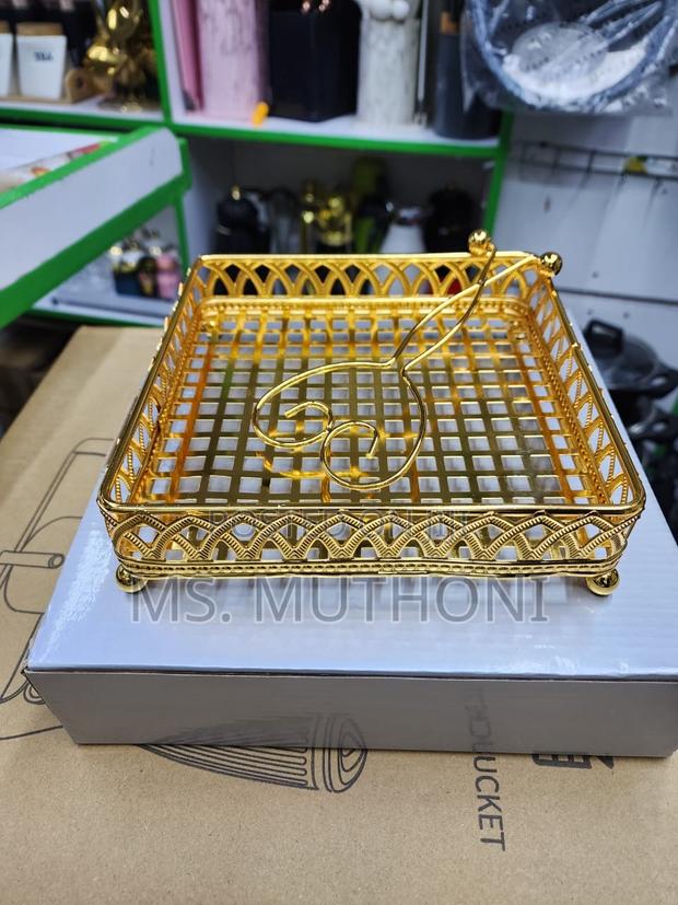 Luxury Gold Napkin Holder/Serviette Holder - main view