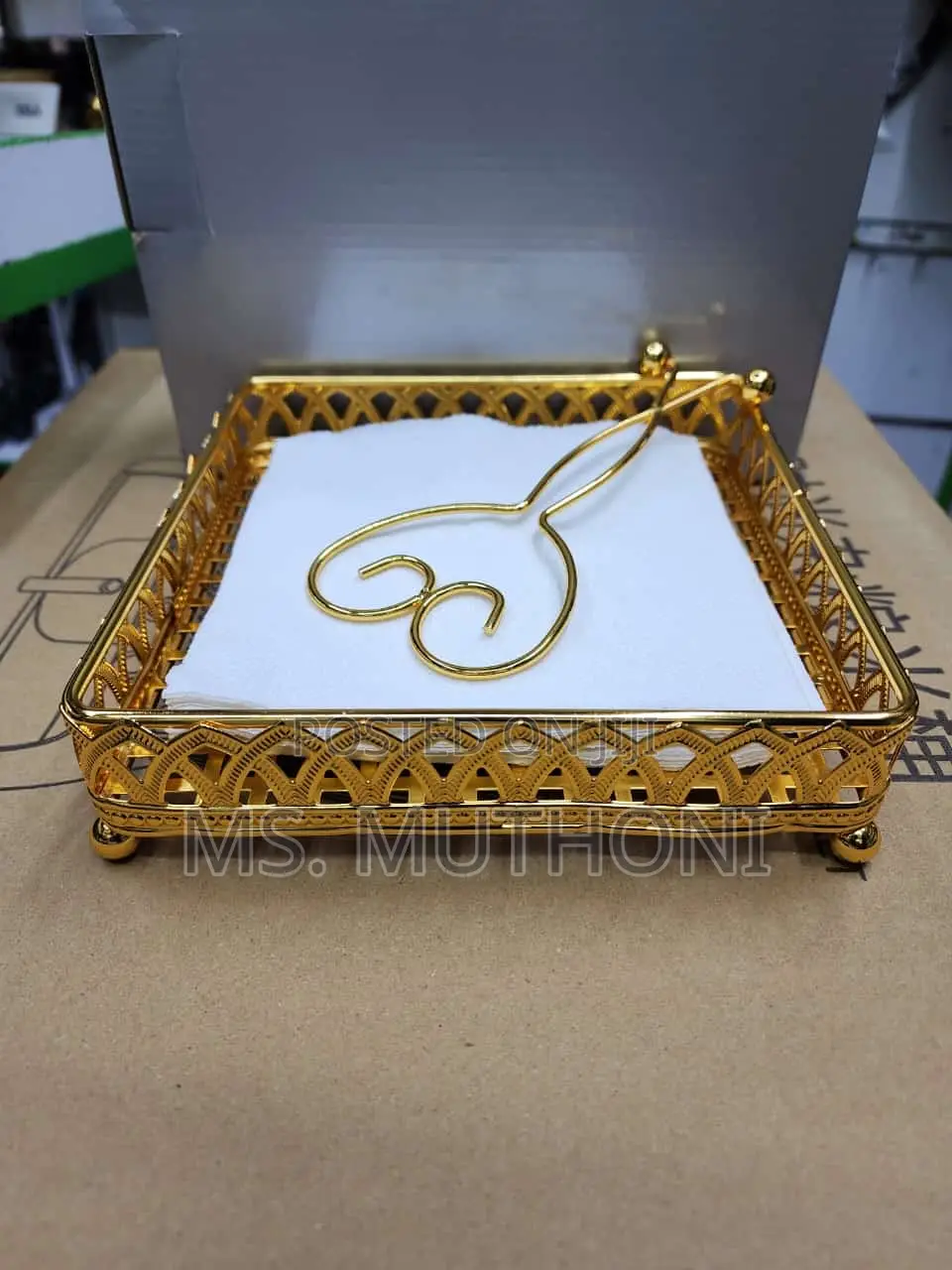 Luxury Gold Napkin Holder/Serviette Holder