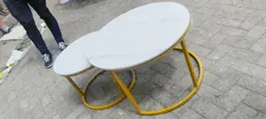 Pure Marble Table With Golden Stand
