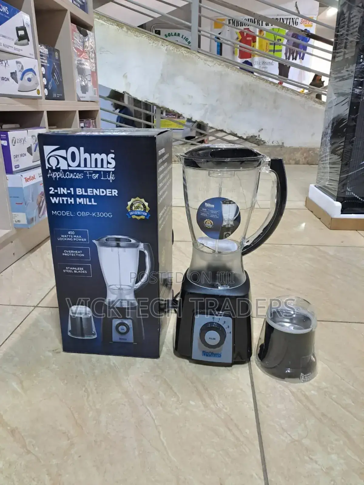 Blender*Ohms High Quality 2in1 With Grinder,450watts