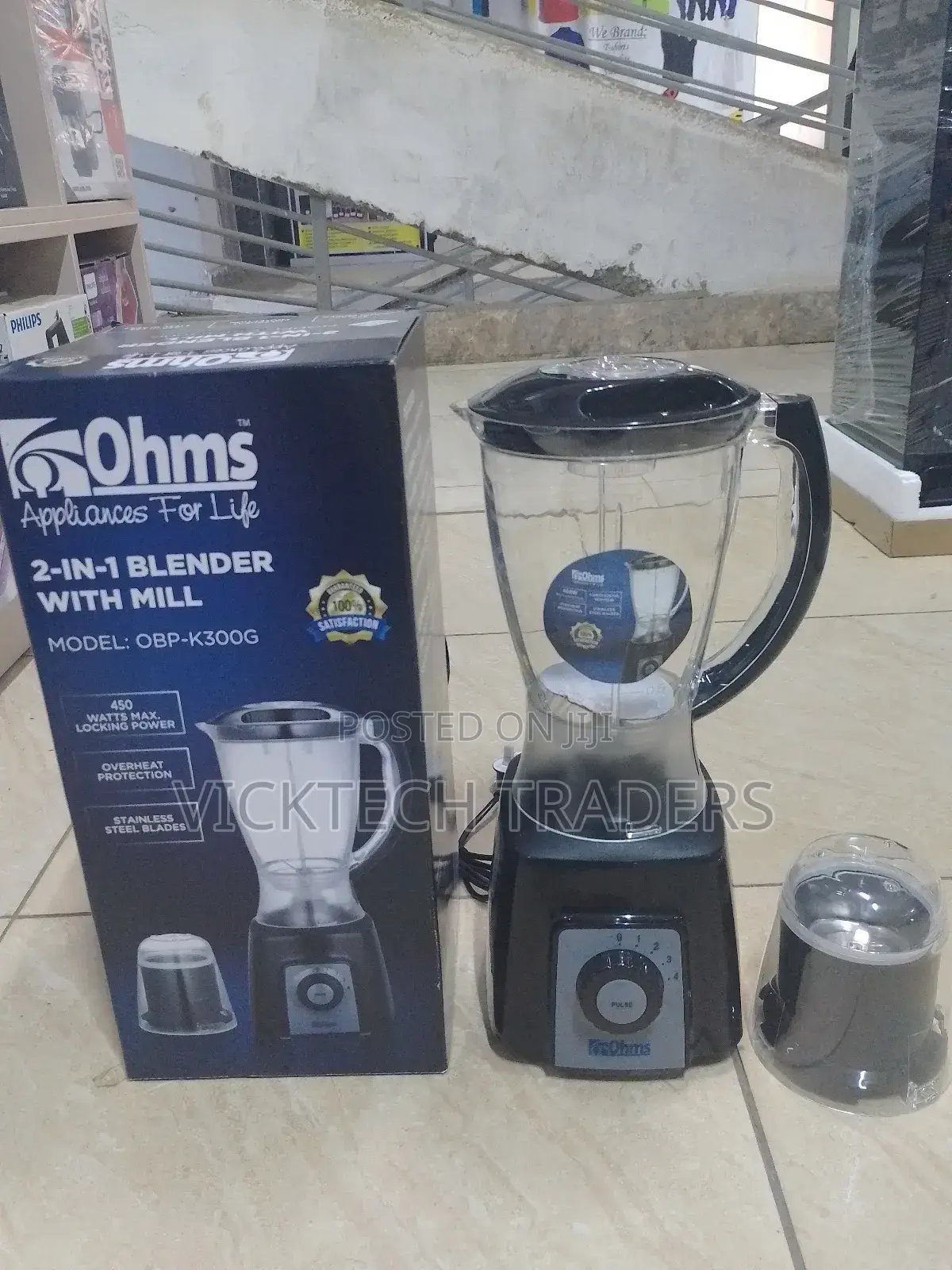Blender*Ohms High Quality 2in1 With Grinder,450watts
