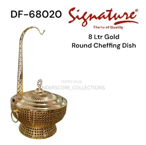 Fancy Gold Cheffing Dishes.Round Cheffing Dishes.