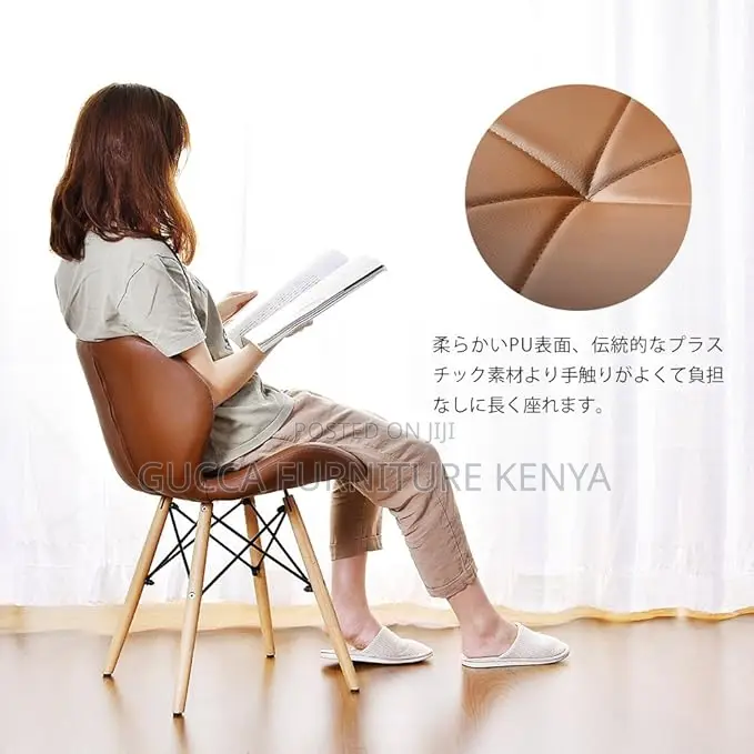 Home Chairs: PU Leather Eames Modern Dining Chair