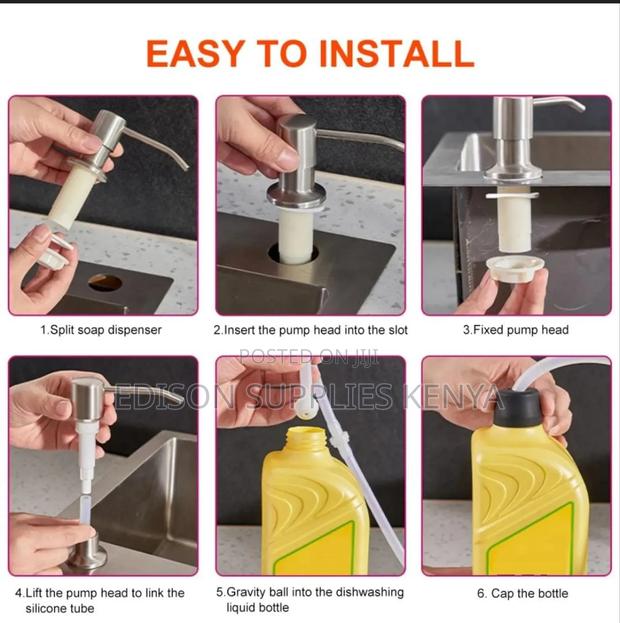 Kitchen Sink Soap Dispenser Stainless Steel - thumbnail 5