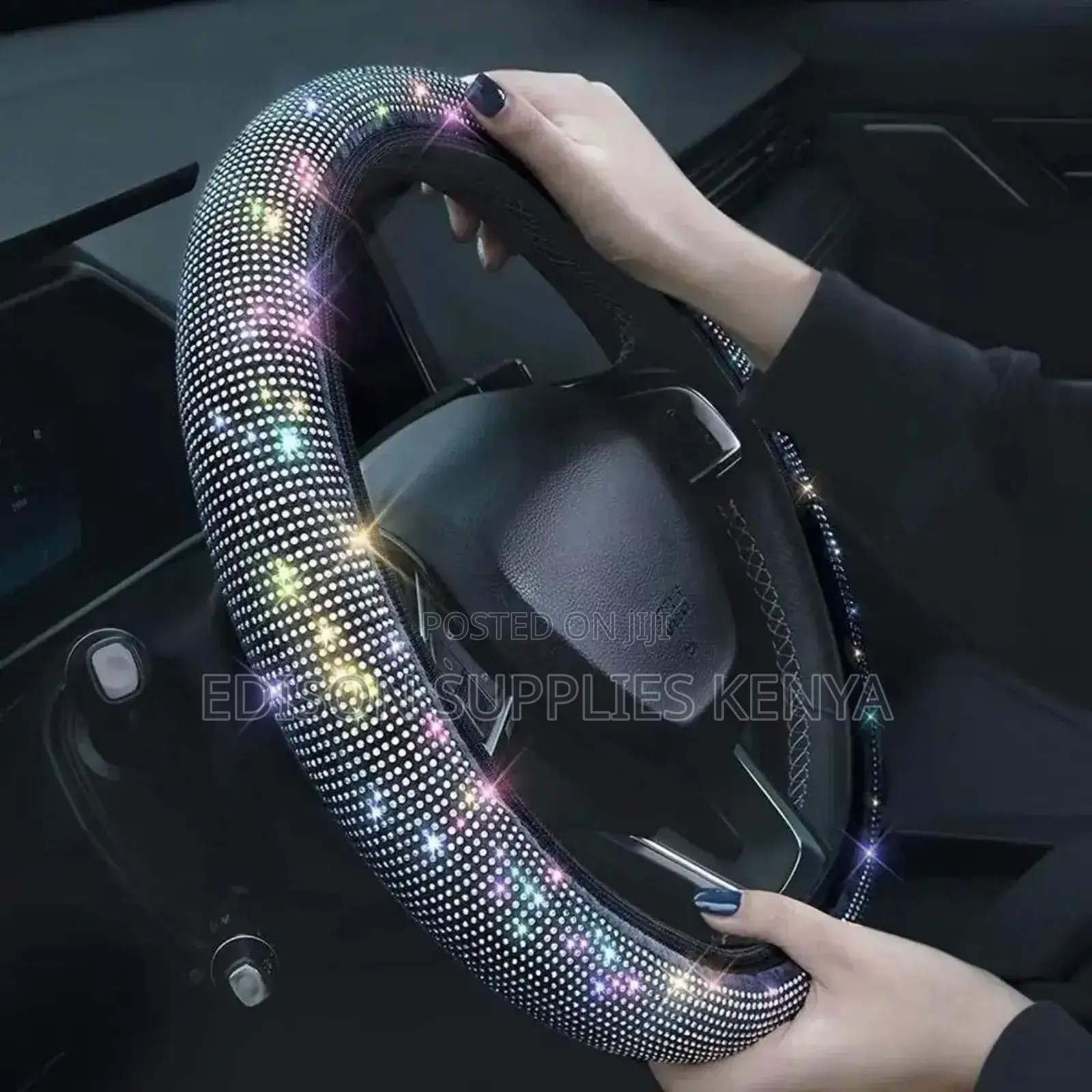 Car Steering Wheel Cover - Sparkling Crystals