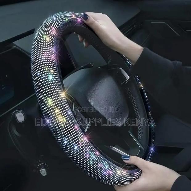 Car Steering Wheel Cover - Sparkling Crystals