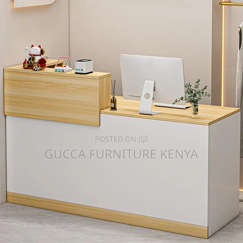 Office Furniture: Office Rectangular Wooden Reception Desk