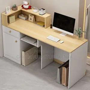 Office Furniture: Office Rectangular Wooden Reception Desk