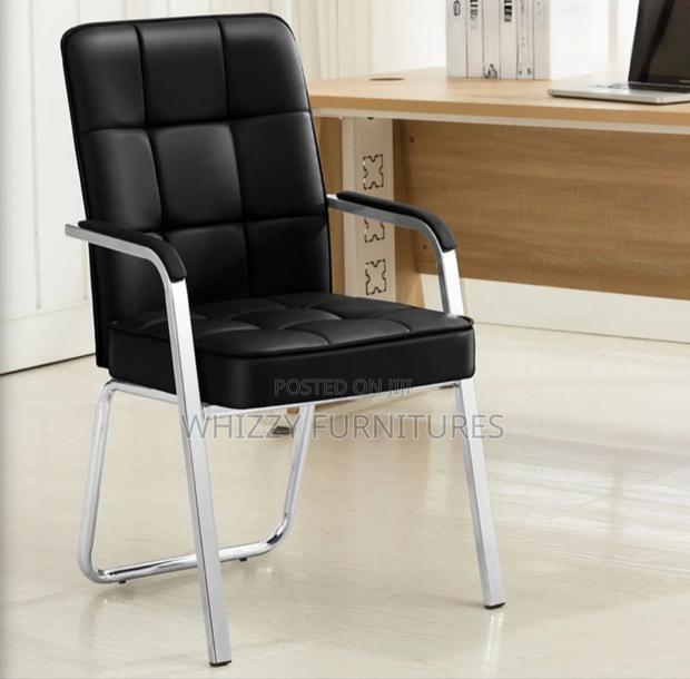 Modern Leather Waiting Chair - main view