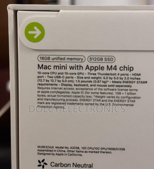 New Desktop Computer Apple Mac Mini M4 16GB SSD 512GB - main view