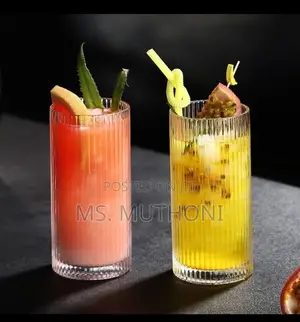 Vertical Stripe Highball Glass