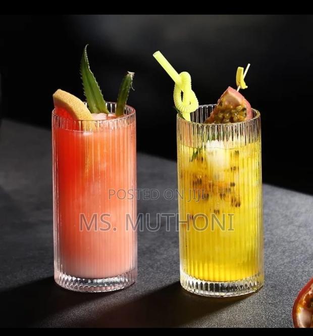 Vertical Stripe Highball Glass - main view