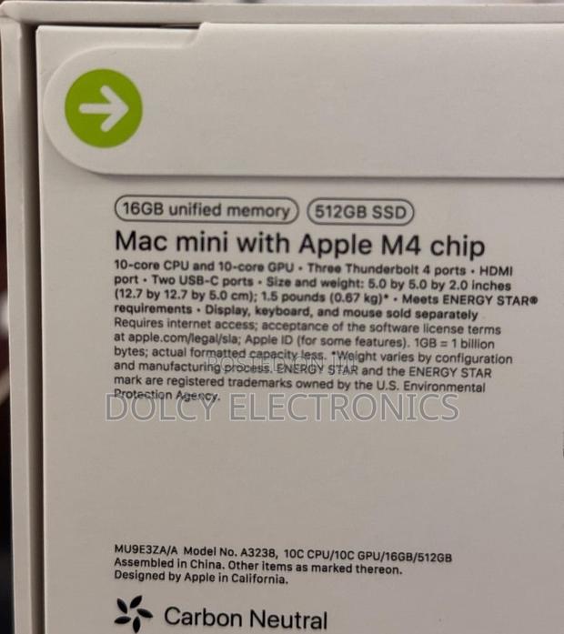 New Desktop Computer Apple Mac Mini M4 16GB SSD 512GB - thumbnail 2