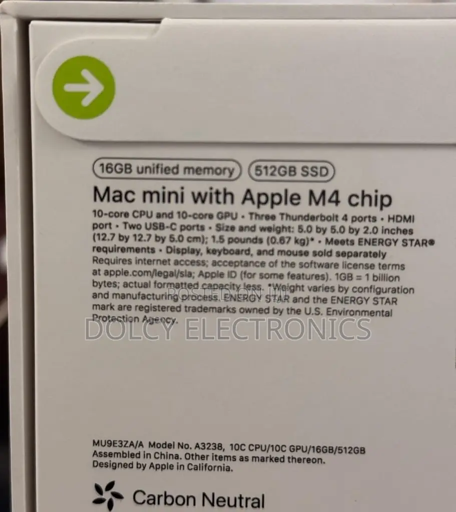 New Desktop Computer Apple Mac Mini M4 16GB SSD 512GB