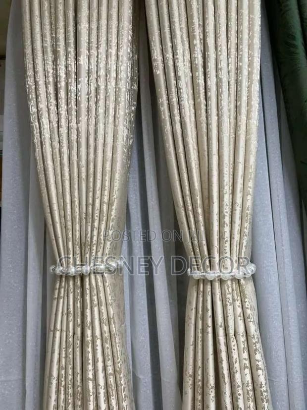 Beige Curtains and Shears - main view