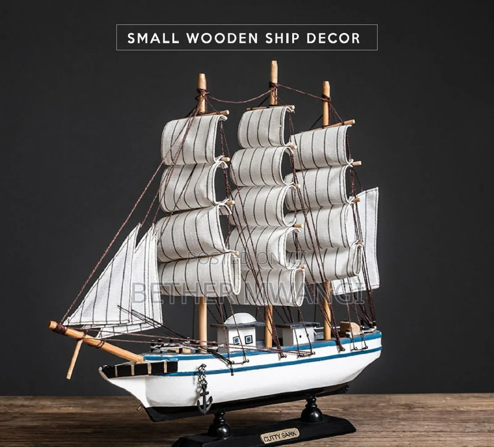 Wooden Ship Decor in Kenya