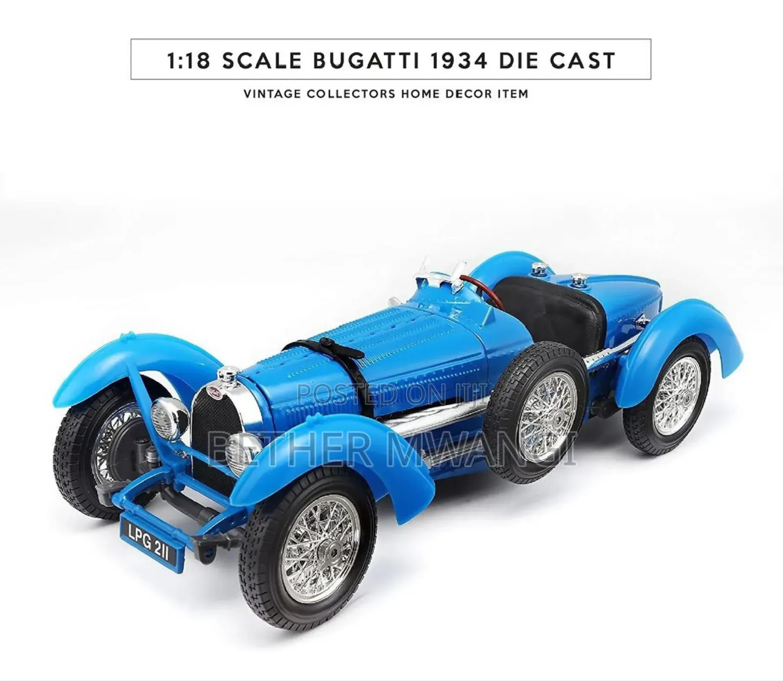 1.18 Scale Bugatti 1934 Die Cast in Kenya