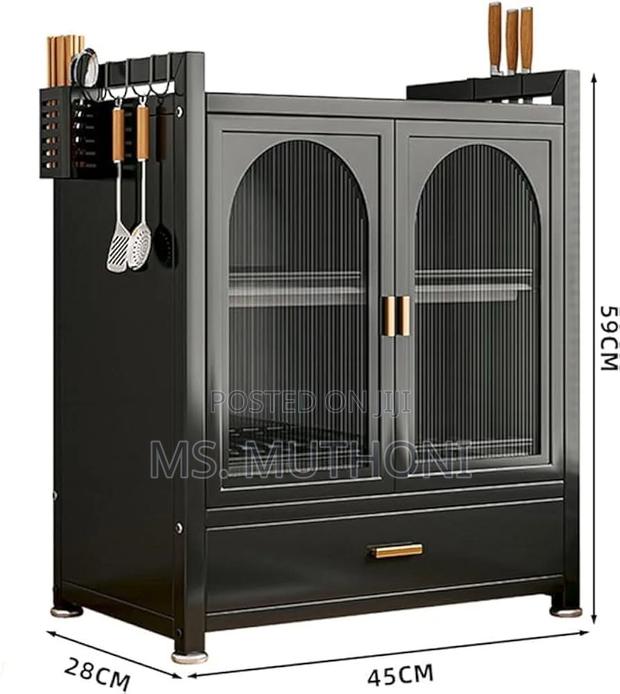 Minimalist Kitchen Countertop Dish Rack With Drawers - thumbnail 4