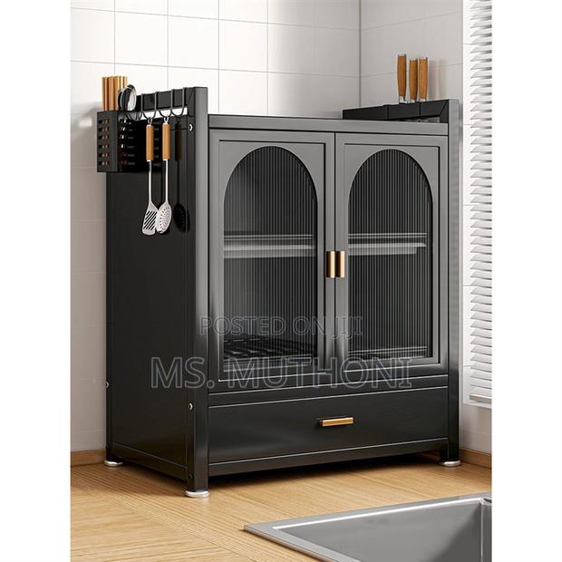 Minimalist Kitchen Countertop Dish Rack With Drawers - thumbnail 5