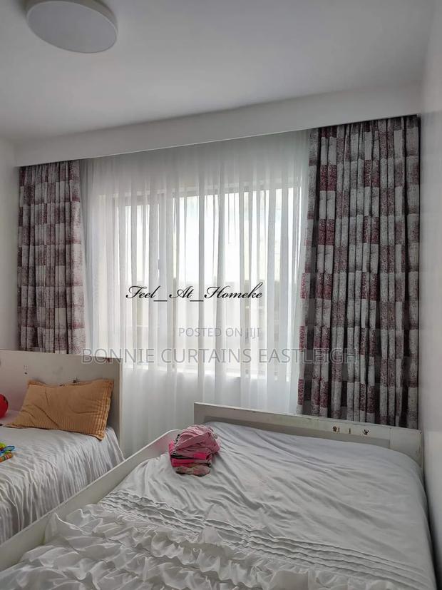 Marron Mixed With White Curtains - thumbnail 2