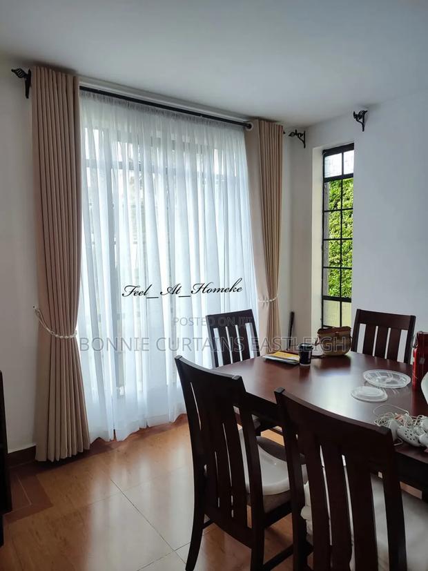 Marron Mixed With White Curtains - thumbnail 3