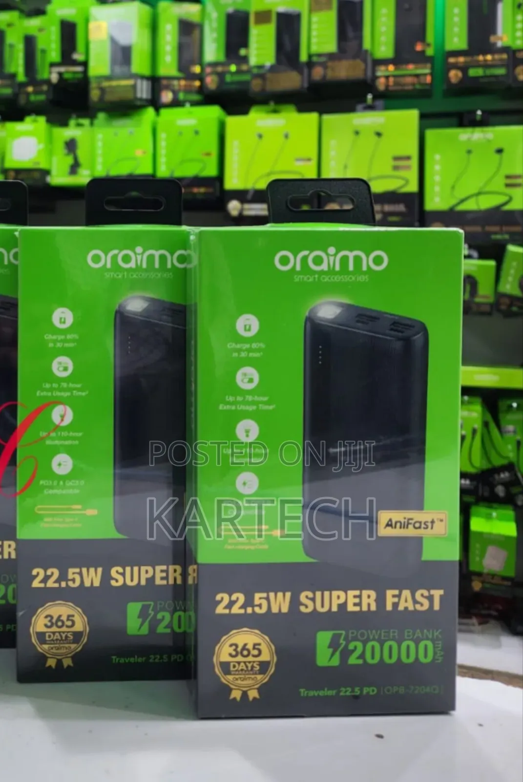 Oraimo Traveler 22.5 Pd Opb-7204q 22.5w 20,000mah Power Bank