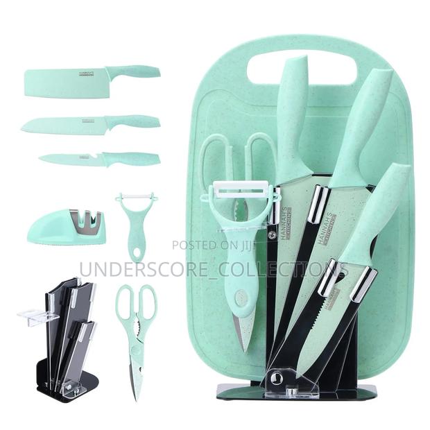 7 PCS Set Wheat Straw Kitchen Stainless Steel Accessories. - main view