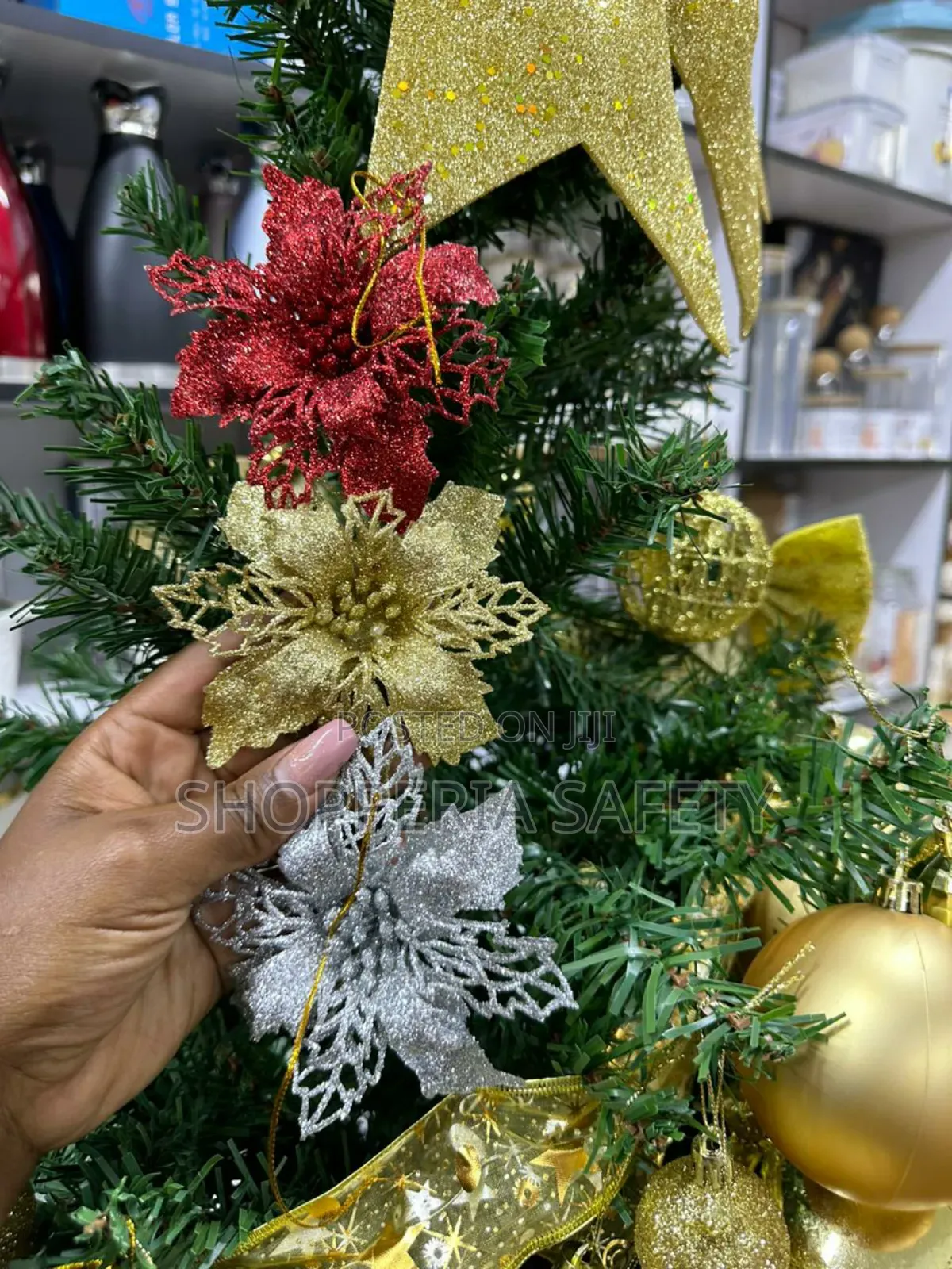 Christmass Flower Decor- 3 Pieces