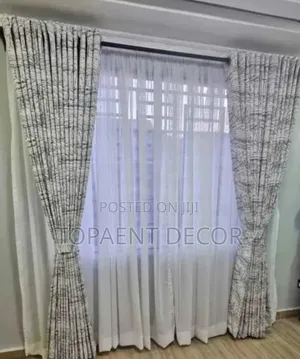 Black and White Curtain Theme and White Sheers