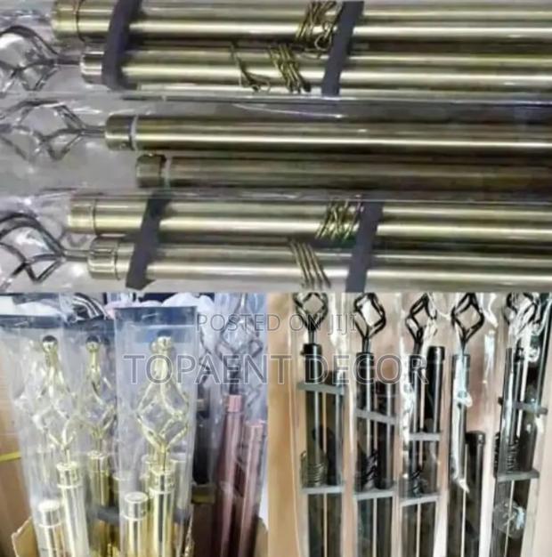 Adjustable Double Window Curtain Rods - main view