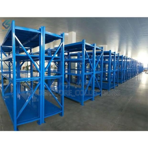 Blue Industrial Storage Racks.