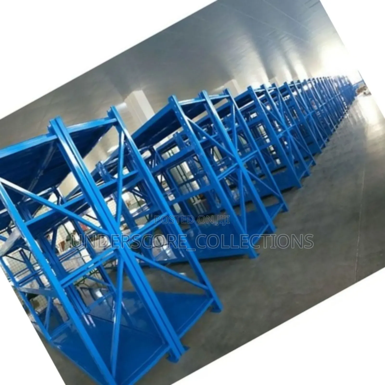 Blue Industrial Storage Racks.