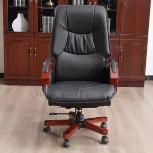 Office Seat; Manager's Leather High-Back Chair