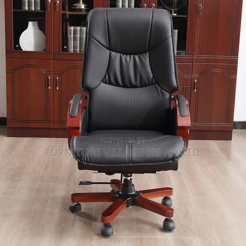 Office Seat; Manager's Leather High-Back Chair
