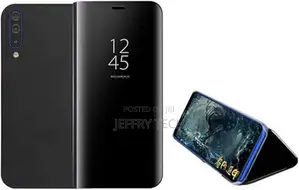 Galaxy A50 Clear View Standing Mirror With Out Sensor-Black