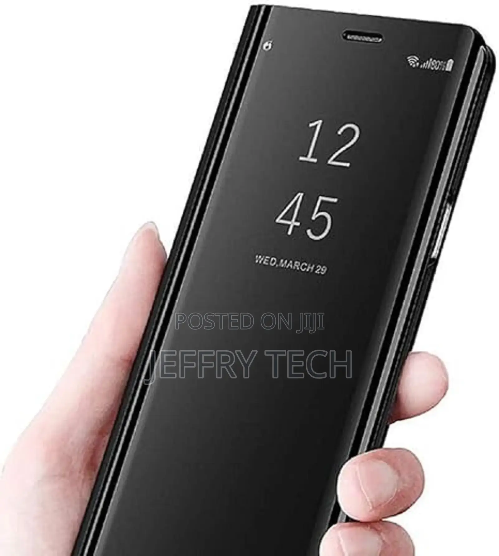 Cover Flip Clear View Without Sensor for Samsung A51-Black