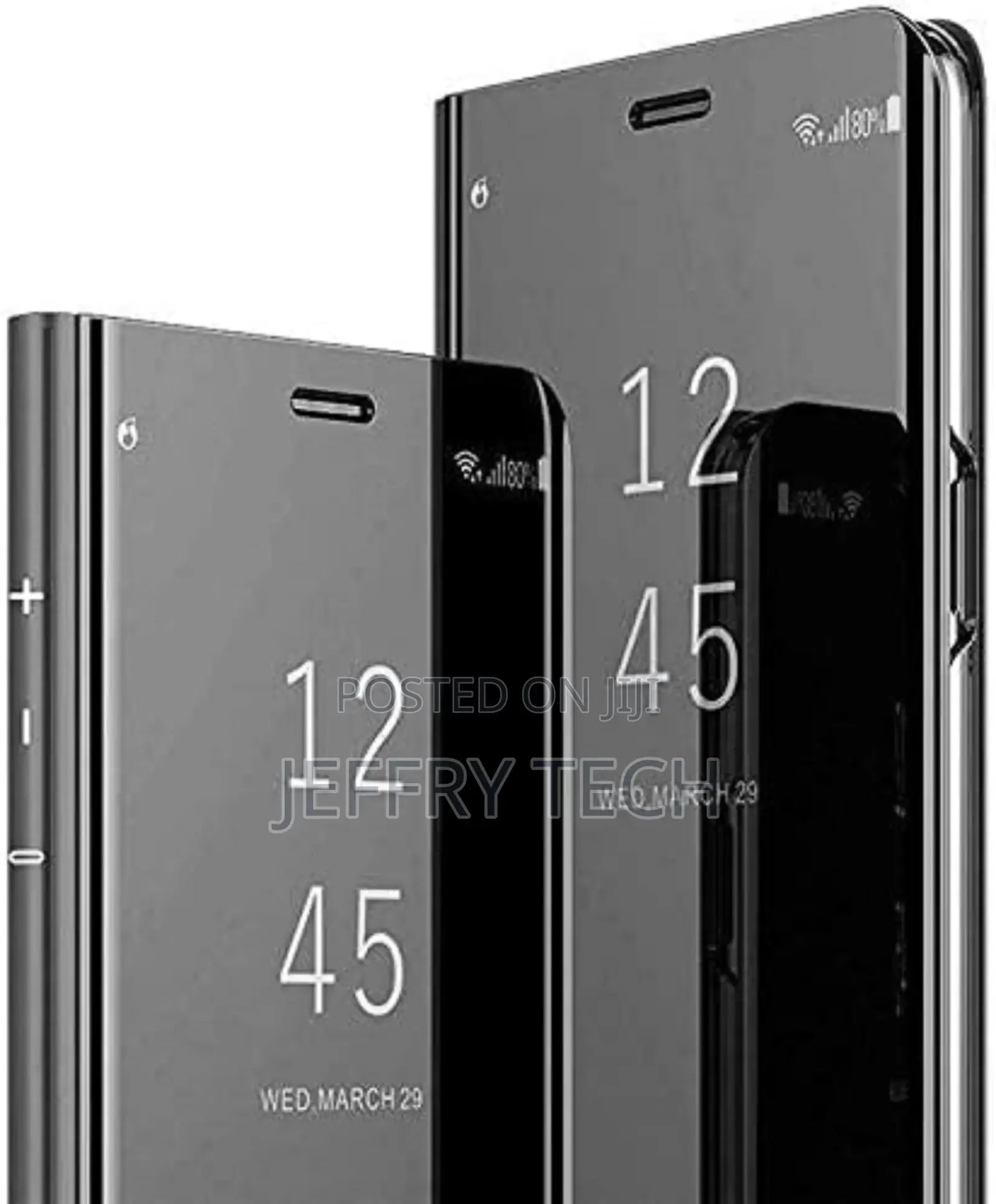 Cover Flip Clear View Without Sensor for Samsung A51-Black