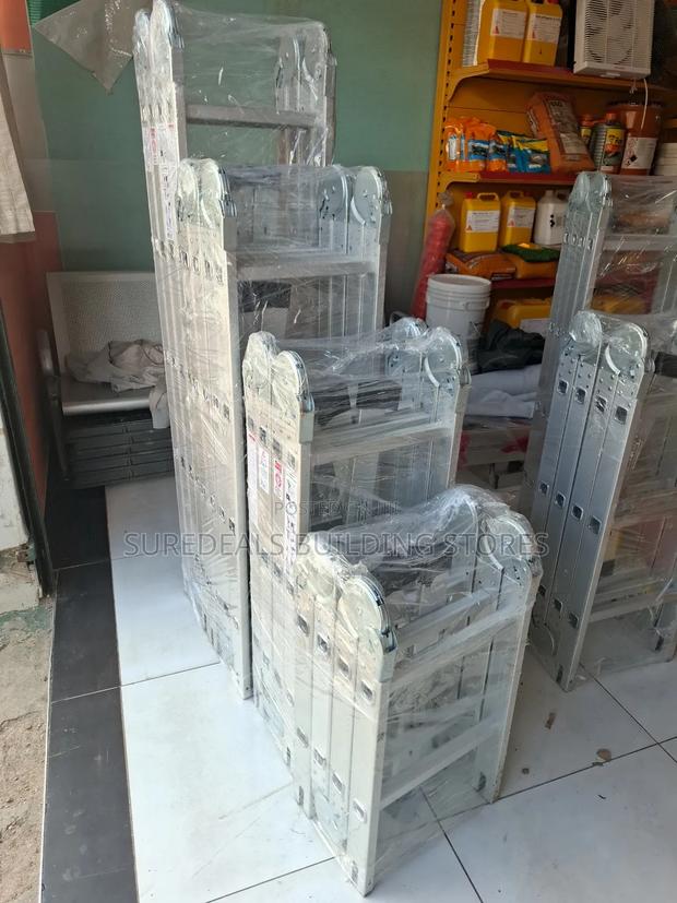 8 FT Aluminium Multi-Folding Ladder-4 X 2steps - thumbnail 3