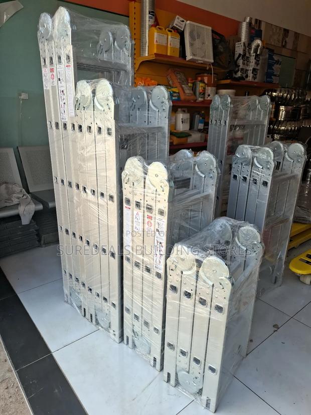 8 FT Aluminium Multi-Folding Ladder-4 X 2steps - thumbnail 4