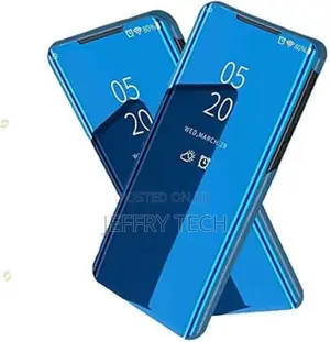 Case for Galaxy A72 Clear View Flip Case Without Sensor-Blue