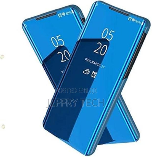 Case for Galaxy A72 Clear View Flip Case Without Sensor-Blue