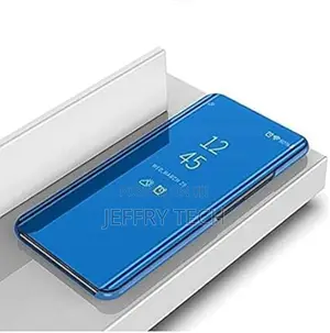 Case for Galaxy A72 Clear View Flip Case Without Sensor-Blue