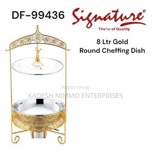 8l Round Gold Cheffing Dish Available - thumbnail 2