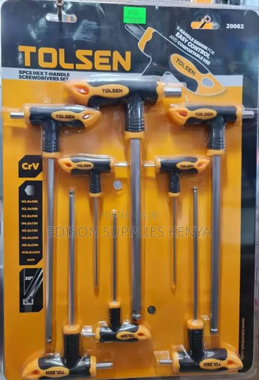 Hex Keys Tolsen Screwdriver Set T-Handle 8pcs Allen Keys