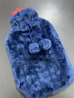 Faux Fur Pom Cosy Hot Water Bottle 2 L