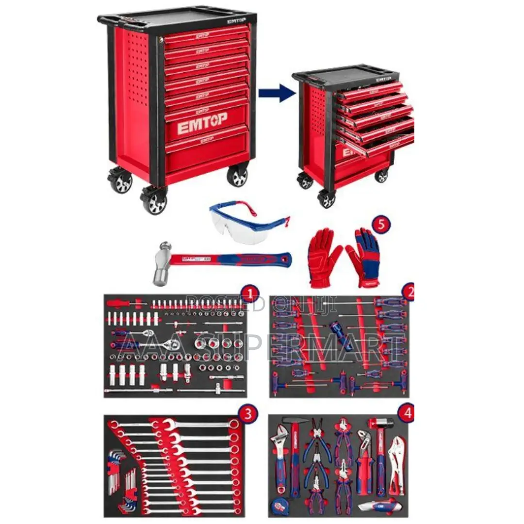 Emtop 163 PCS Tool Chest Set