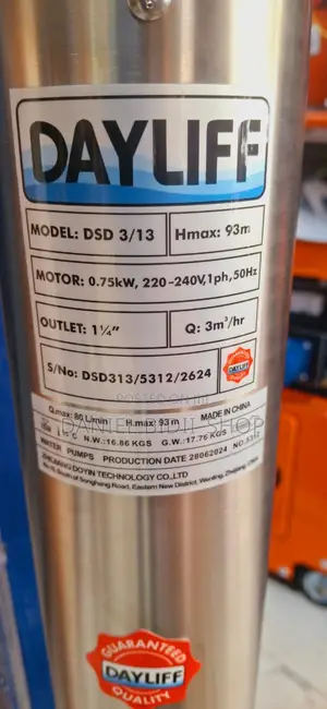 Dayliff Submersible Waterpump DSD 3/13 93m