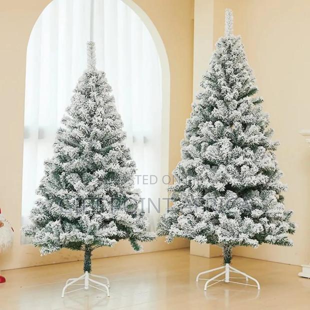 7ft Artificial White Christmas Tree - main view